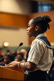 school-girl-teenager-giving-a-persuasive-speech-in-school